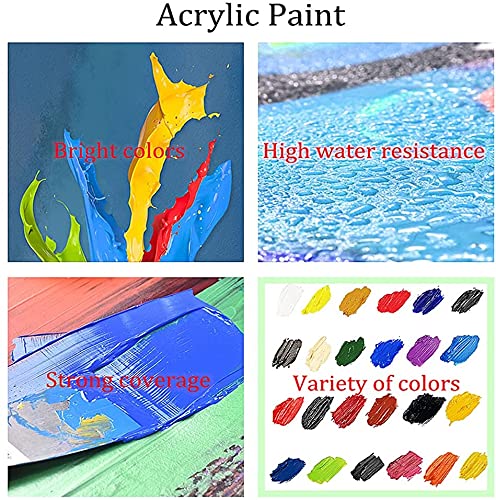 Paint by Number Mountains waterfall DIY Painting On Canvas, Paintwork with Paintbrushes Acrylic Paints,Perfect for Paint by Numbers for Adults and Kids Students Beginner, for Home Wall Decor16x20 Inch eniref