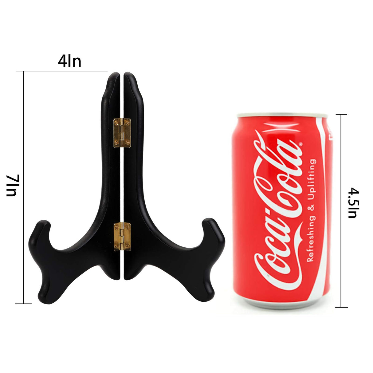 WUWEOT 6 Pack 7" Wooden Display Stand, Black Wood Easel Plate Holders to Display Pictures, Cook Books, Art, Dish, Certificates and More, Ideal Wedding, Home, Birthday, Party, Table Decorations WUWEOT