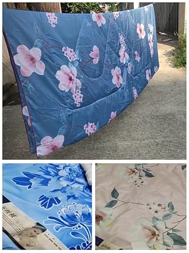 ZZDXW Summer Quilt,Polycotton Fabric Bedding,Summer Duvet Single Double King Size,Four Seasons Duvet Printing,Duvet Insert,Down Classic Quilt Anti Allergy and Warm Comforter Bed Coverless Duvet ZZDXW
