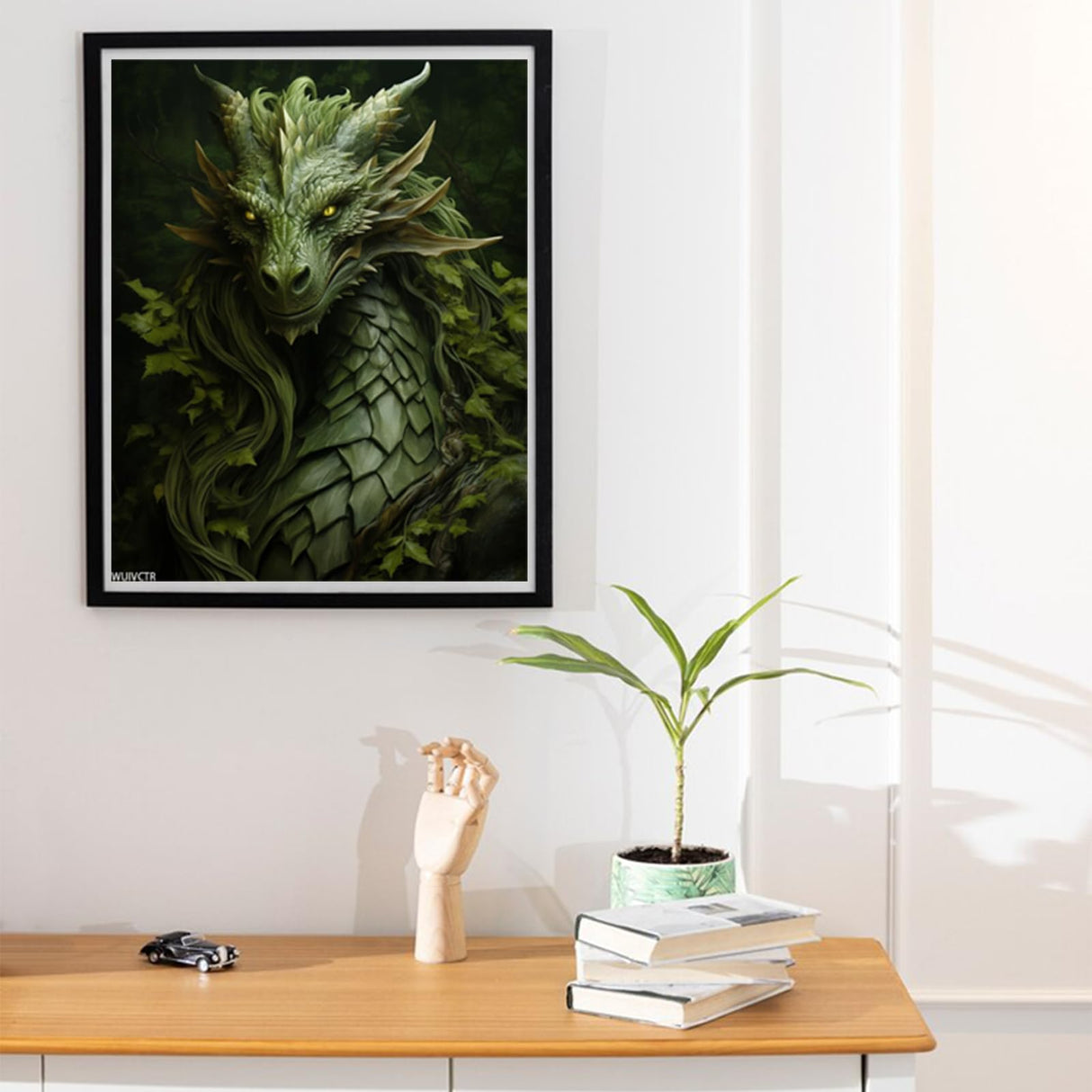 WUIVCTR Paint by Numbers Dragon for Adults, Acrylic Oil Painting by Numbers Kits for Beginner with Paintbrushes Brushes Art Crafts Canvas for Home Decor 16x20 inch WUIVCTR