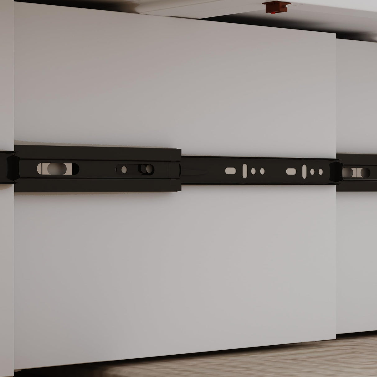 ECACAD Multi-Functional 2-in-1 Murphy Cabinet Bed, Full Size Bed Frame Murphy Bed Chest with Built-in Power Strip & 3 Drawers, Full Foldable Platform Bed, White ECACAD