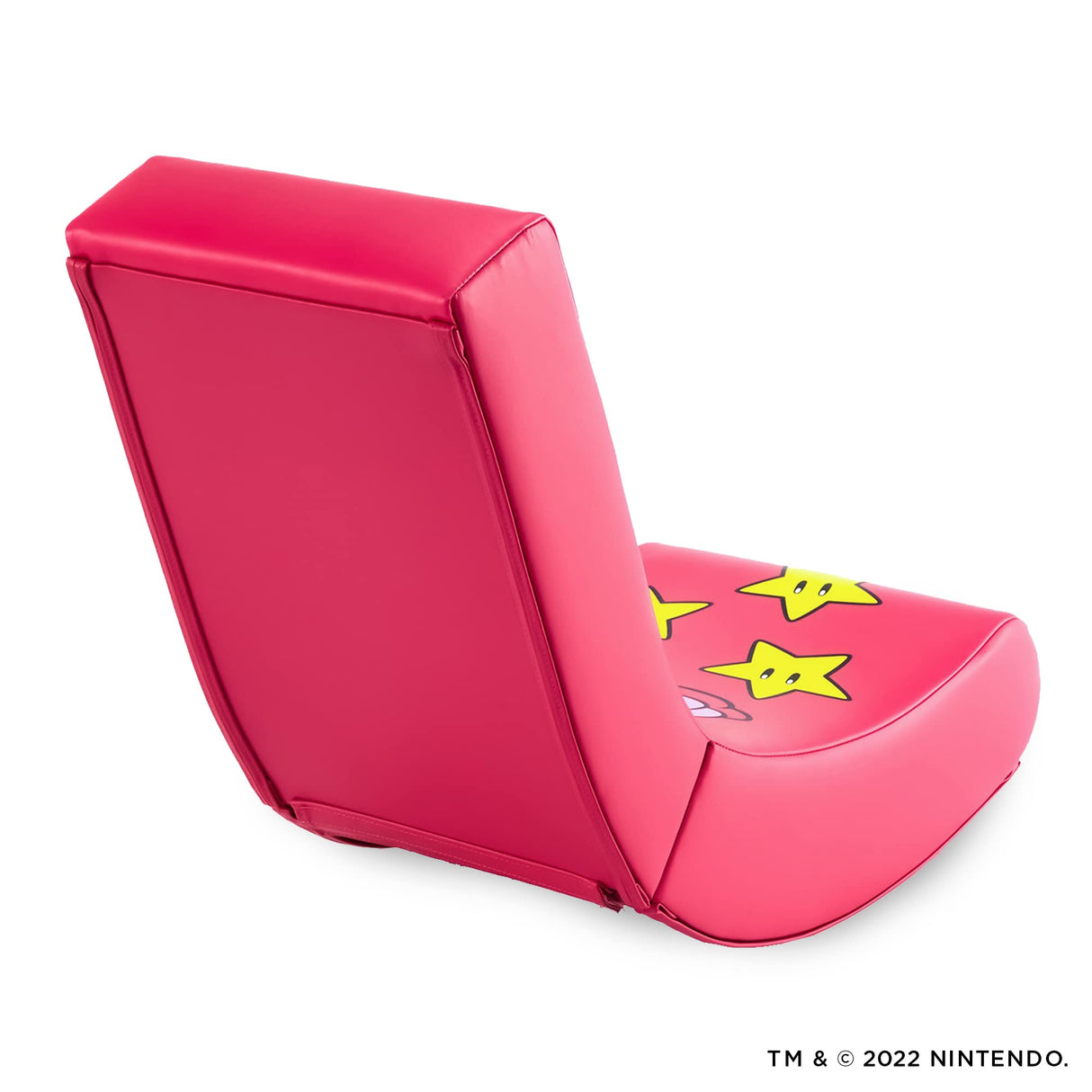 X Rocker Super Mario Peach Video Gaming Floor Chair, Official All-Star Edition Nintendo Collectible, Faux Leather, Foldable, 5000201, 33.46" x 16.14" x 25.59", Princess Peach Pink X Rocker