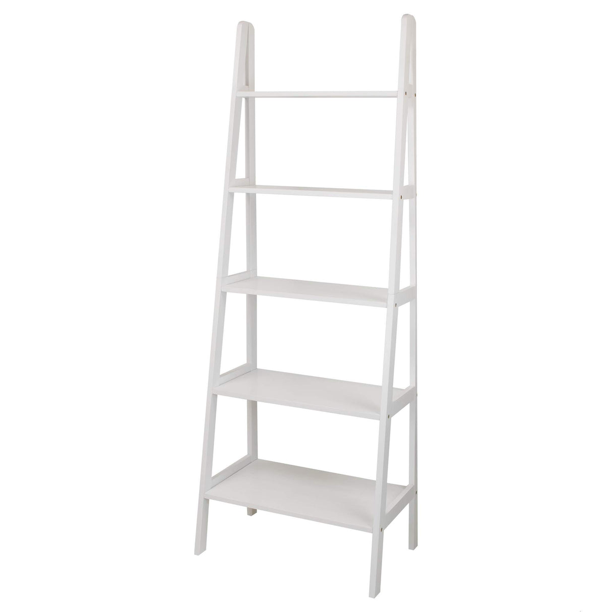 Casual Home 5-Shelf Ladder Bookcase, White Casual Home