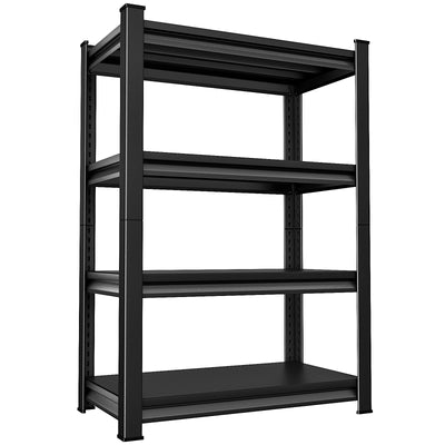 Huhaneon Garage Shelves Heavy Duty - 36''W 1,480Lbs Metal Adjustable Storage Shelving Rack Units for Warehouse Basement Pantry Kitchen 36" W x 16" D x 66" H 4 Tier Black