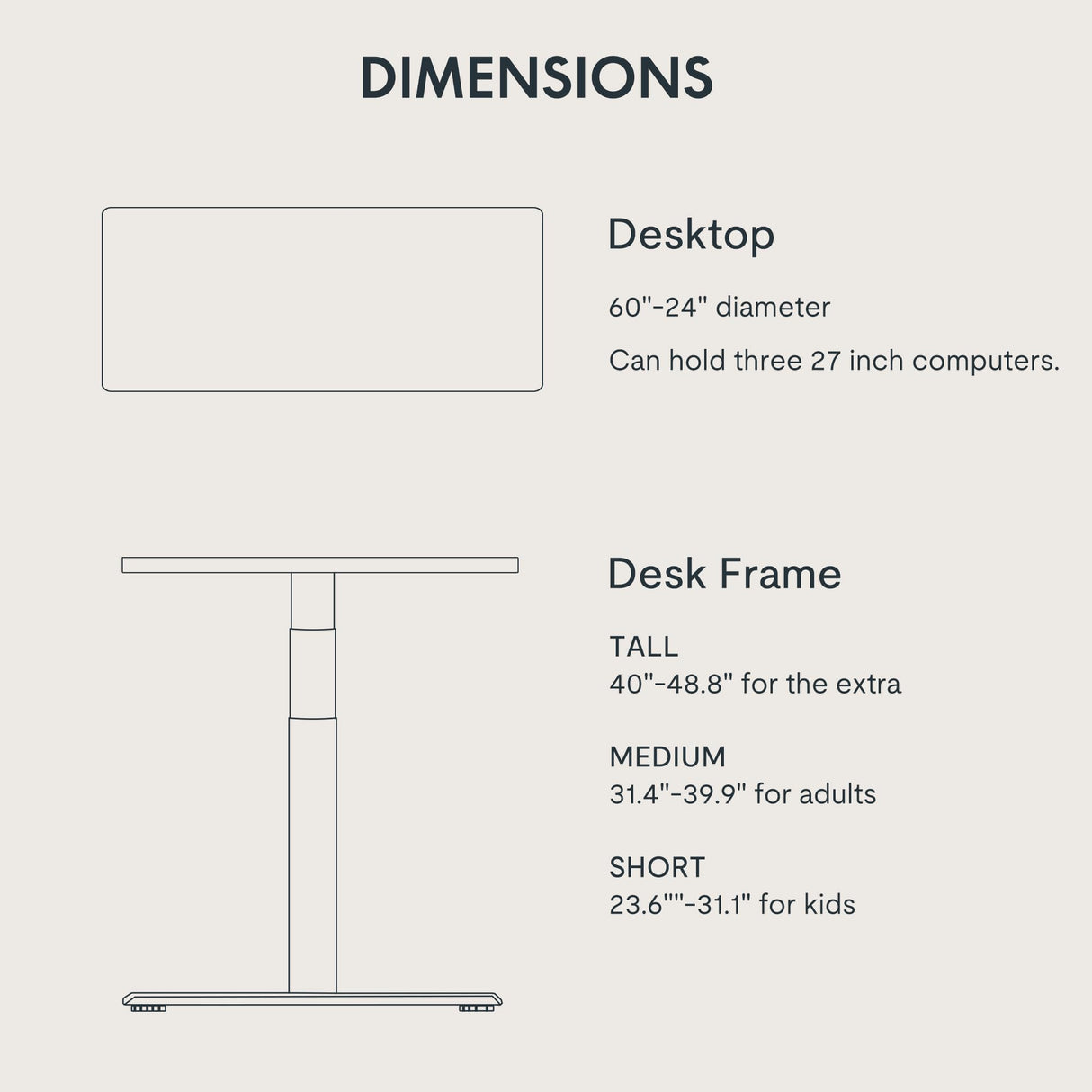 FLEXISPOT E8 Dual Motor 3 Stages Standing Desk 60x24 Inch Oval Leg Whole-Piece Board Electric Height Adjustable Desk Electric Stand Up Desk Sit Stand FLEXISPOT