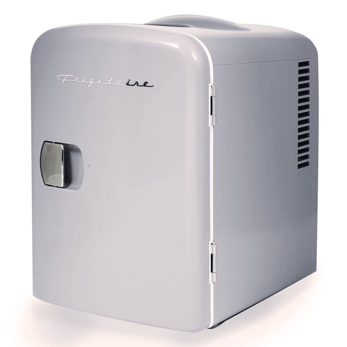 Frigidaire Mini Portable Compact Personal Fridge Cooler, 4 Liter Capacity Chills Six 12 oz Cans, 100% Freon-Free & Eco Friendly, Includes Plugs for Home Outlet & 12V Car Charger - White Frigidaire