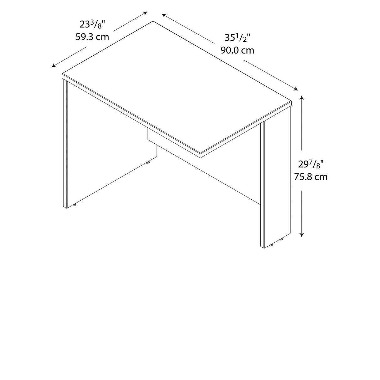 Bush Business Furniture Series C Collection 36W Return Bridge in Hansen Cherry Bush Business Furniture