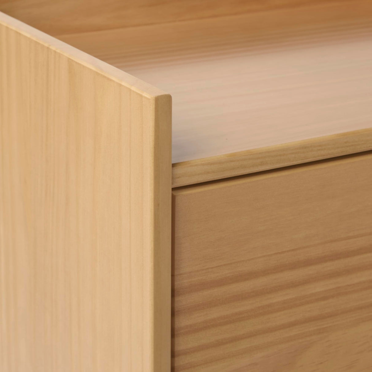 Walker Edison Blythe Mid-Century Modern Tray-Top 2-Drawer Nightstand, 20 Inch, Natural Pine Walker Edison