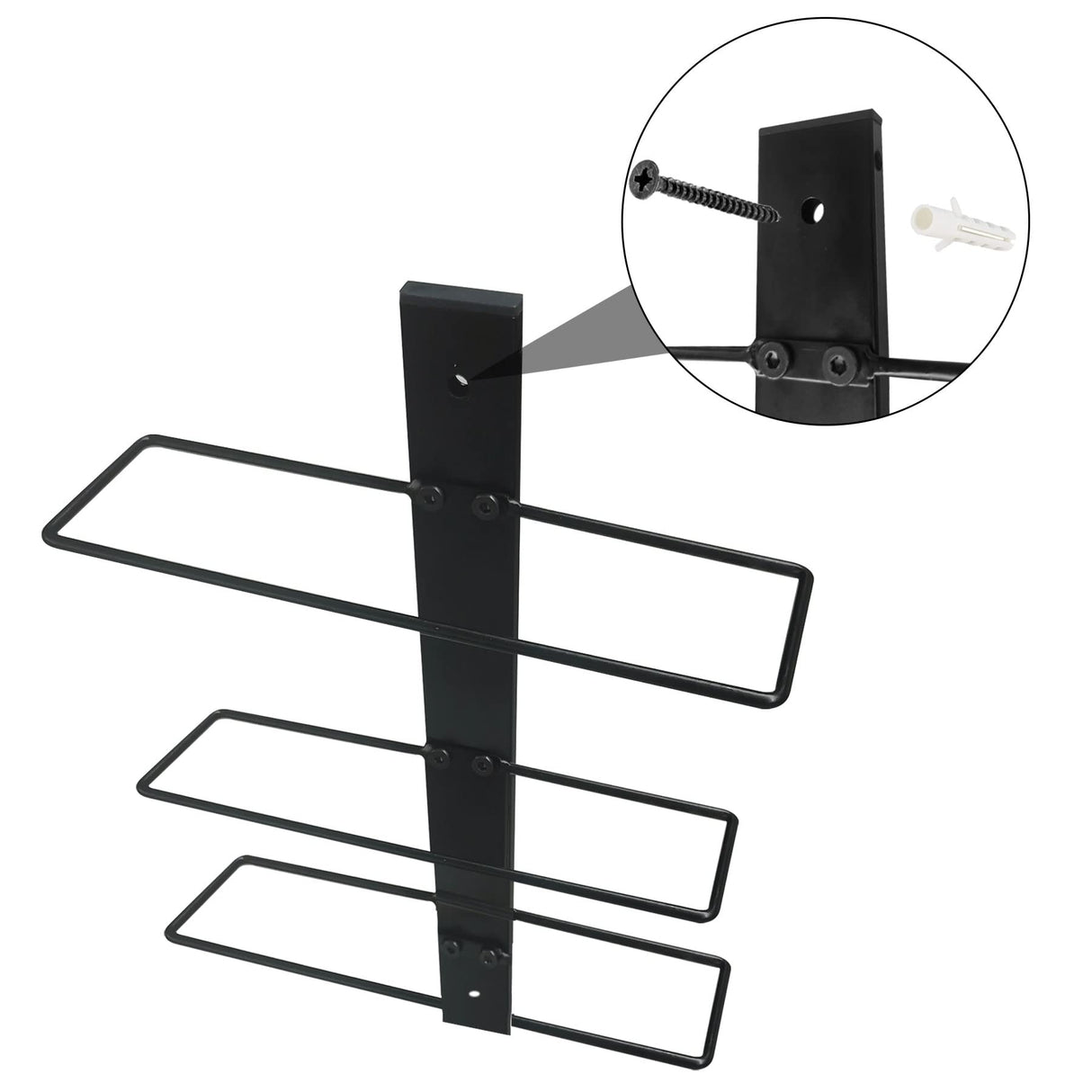 C&AHOME Wall Mounted Wine Rack, 9 Bottle Wall Mounted Wine Rack, Adjustable and Separable Metal Hanging Wine Bottle Holder, Freely Wall Wine Rack for Kitchen Pantry Bar Wine (1) C&AHOME