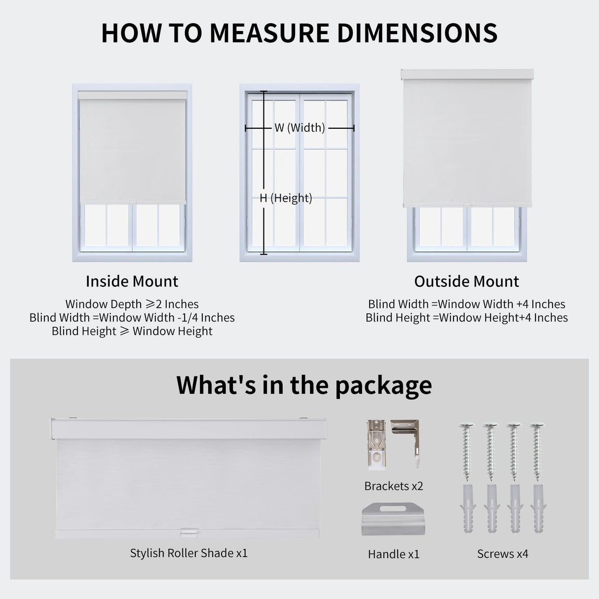 Joydeco 100% Blackout Roller Shades Cordless Blinds for Windows, Free-Stop Shades, UV Protection, Natural Woven Blinds for Home and Office, Light-Proof Aluminum Cover (35" W x 75" H, White) Joydeco