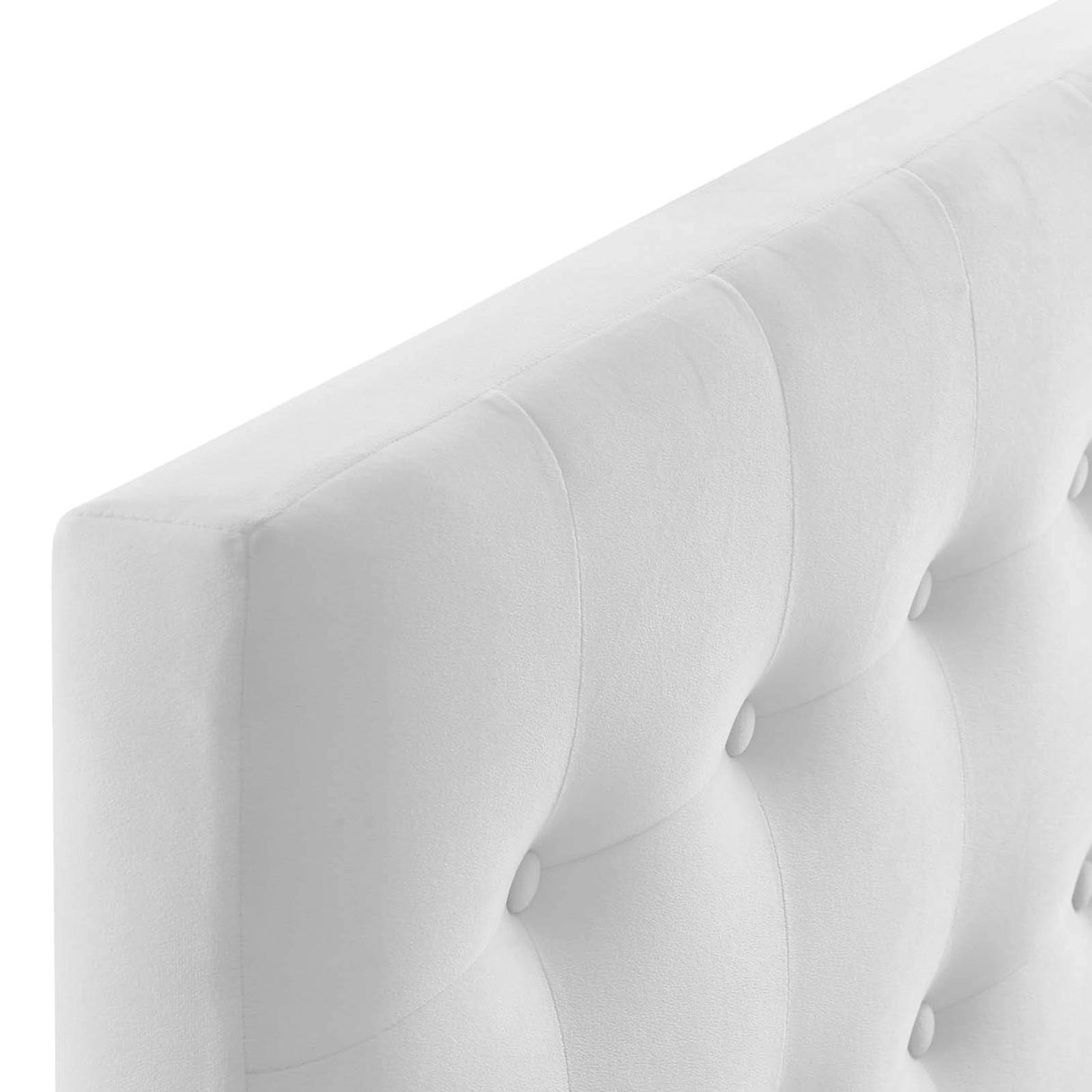 Modway Emily Twin Biscuit Tufted Performance Velvet Headboard, White Modway