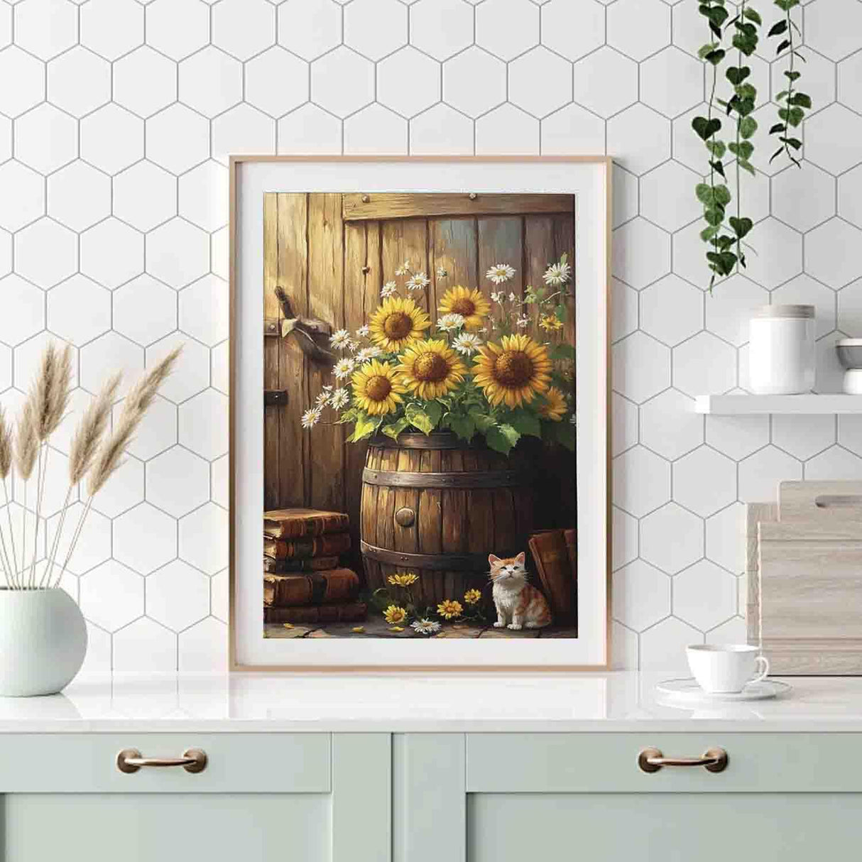 Sunflower Paint by Numbers Kit for Adults Beginner,Paint by Number Kits on Canvas for Adults Beginner,Digital Oil Painting Kits for Home Wall Decor 19.6X15.7 Inch (Without Frame) Kaixine