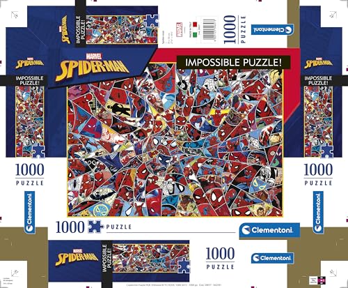 Clementoni Spider-Man Impossible Jigsaw Puzzle, Medium, 1000 Pieces, Multicolored, 39657 Clementoni
