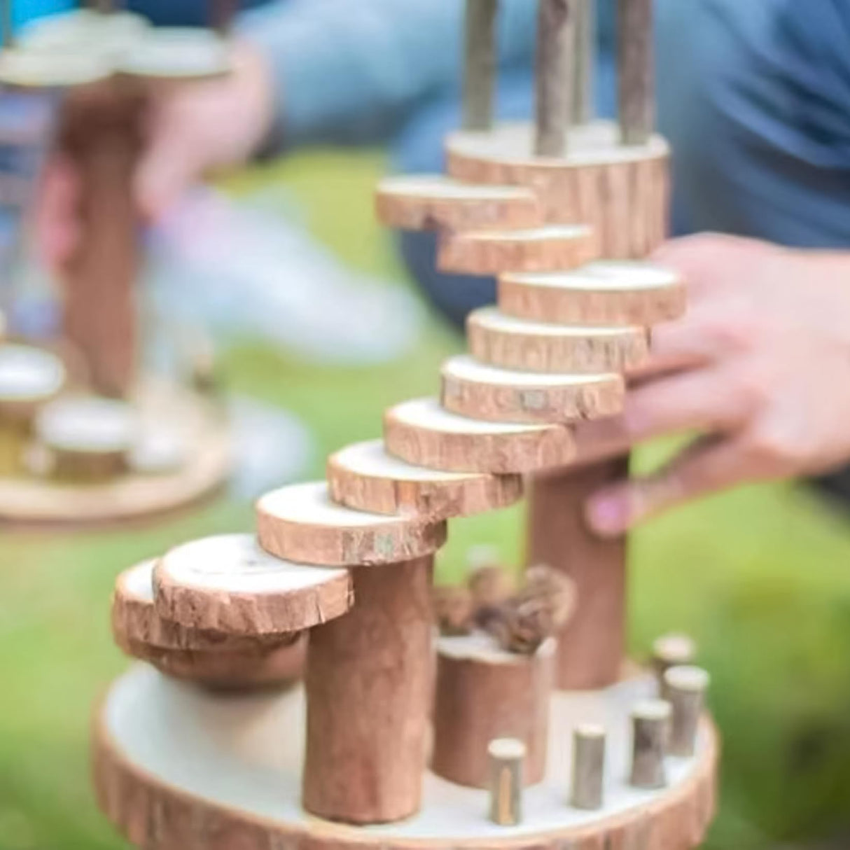 Sukh 20PCS Christmas Natural Wood Slices - Unfinished Wood Slices 2.7-3.1 Inches Wood Circles Predrilled with Hole Wood Circles Kit Wood Discs for DIY Christmas Ornaments,Arts,Crafts Sukh