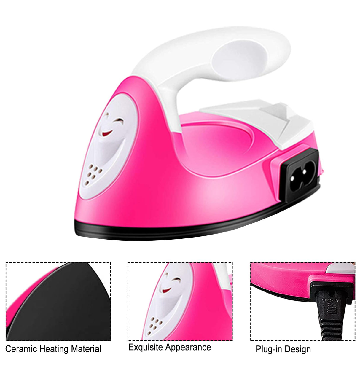 Mini Craft Iron Mini Iron Press,Mini Heat Press Machine for T Shirts Shoes and Hats Small Heat Transfer Vinyl Projects,Portable Travel Irons Mini Heat Press Crafting Craft Clothes Sagsro