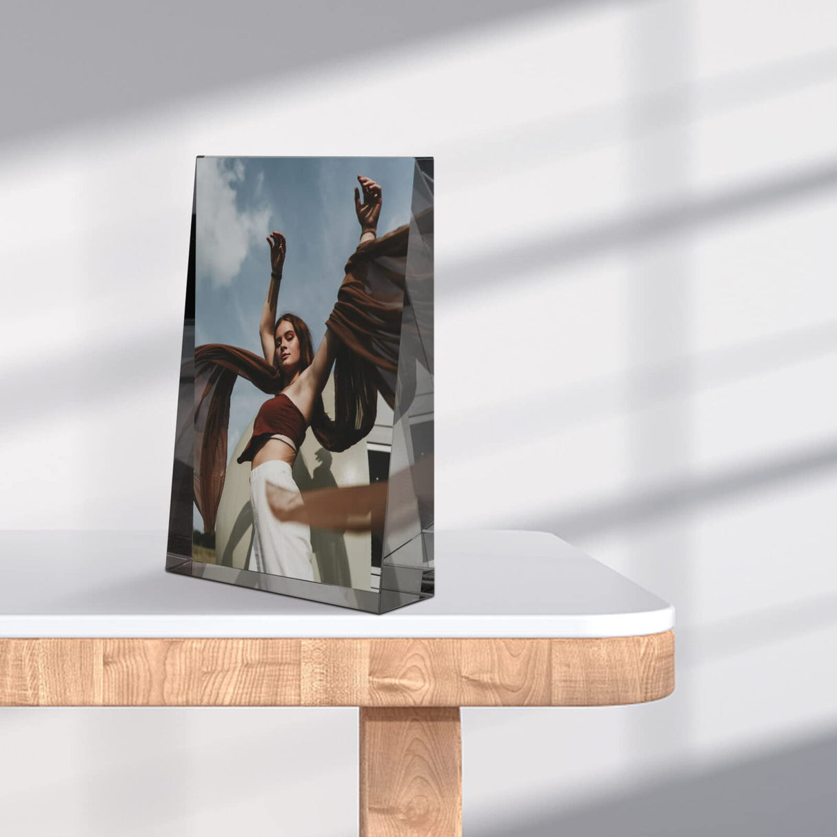 SEWACC Sublimation Blanks Crystal Tabletop Decor Crystal Diamond Photo Crystal Photo Diy Picture Decorative Photo for Wedding SEWACC