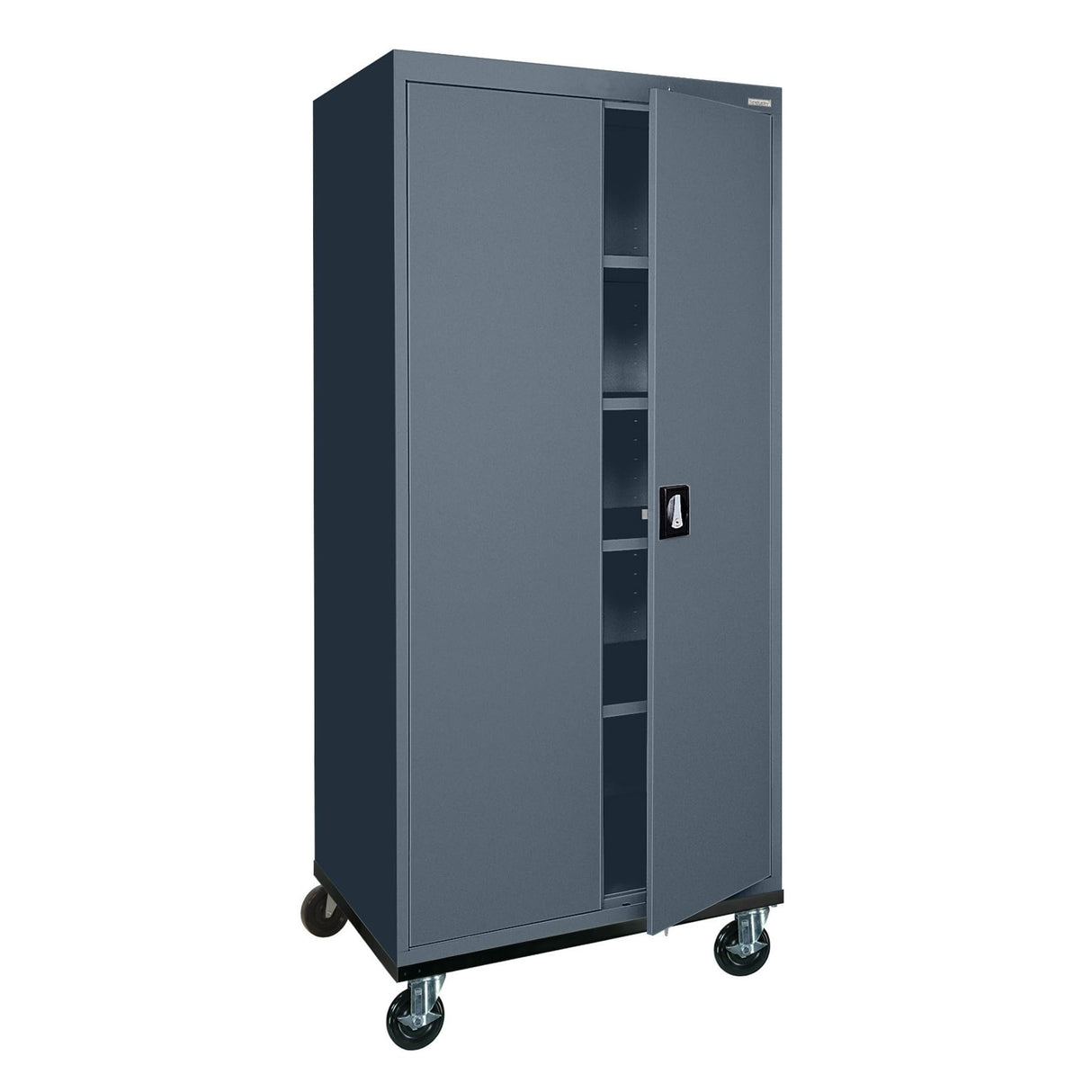 Sandusky Lee TA4R362472-02 Transport Series Mobile Storage Cabinet with Wheels, Adjustable Shelves, 230lb Capacity, 24" Depth x 36" Width x 78" Height, Charcoal Sandusky