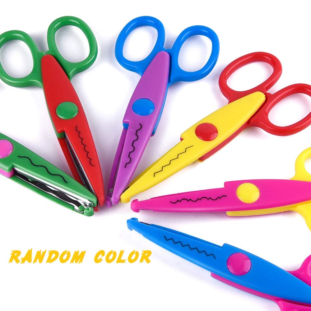 KUUQA 6 Pcs Kids Safety Scissors Art Craft Scissors Set for Kids and Students Paper Construction Supplies KUUQA