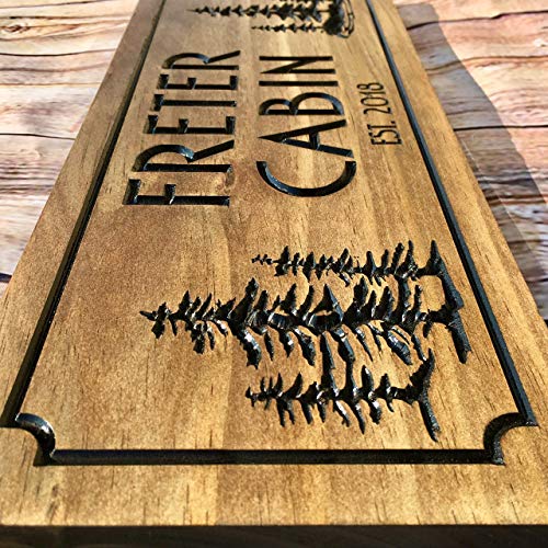 Custom Wooden Sign Personalized Cabin Signs Family Name Rustic Camper Established Benchmark Signs And Gifts