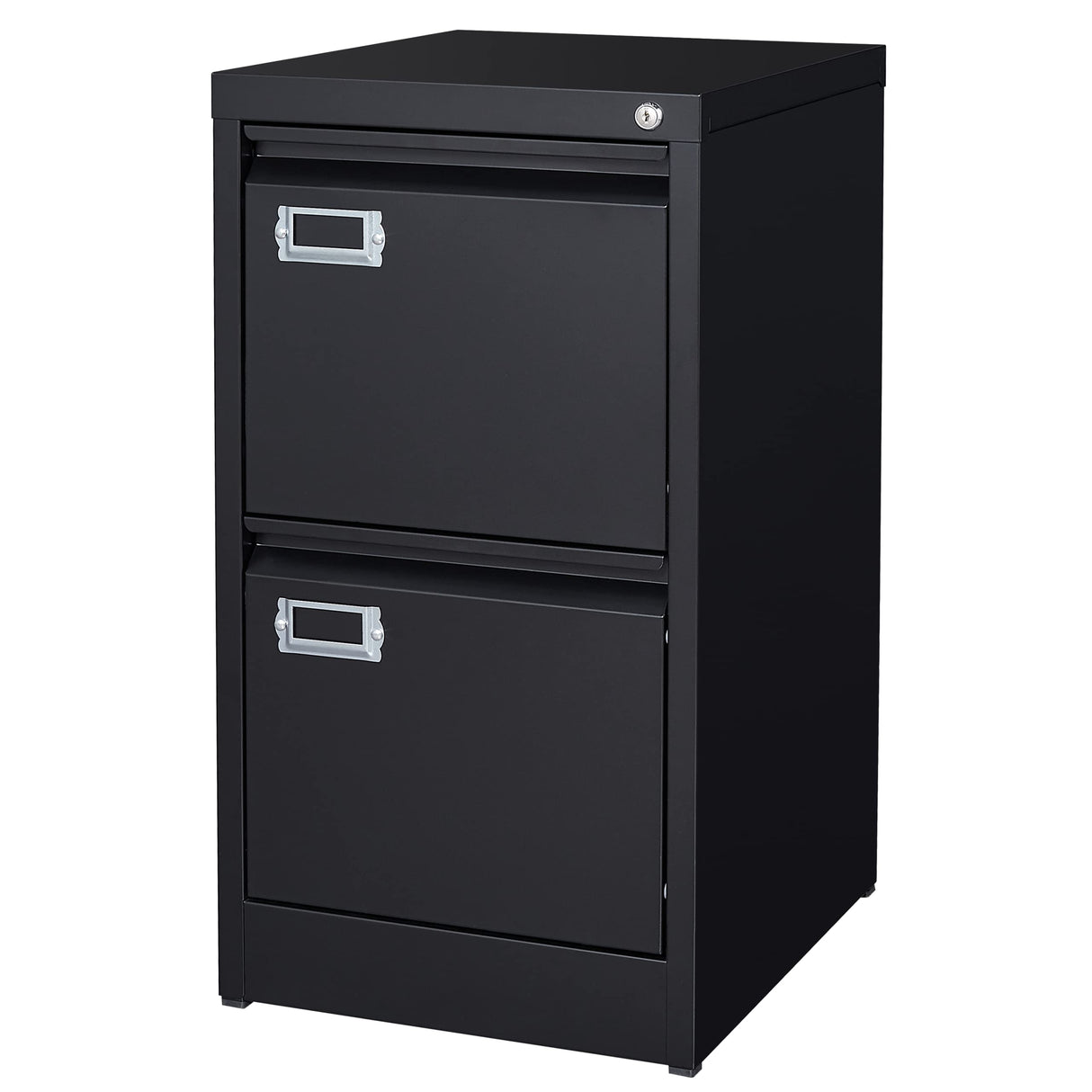 BYNSOE 2 Drawer File Cabinet with Lock Metal Vertical Filing Storage Cabinet Office Home Steel Vertical File Cabinets for A4 Legal/Letter Size Narrow File Cabinet Locked,Assembly Required BYNSOE