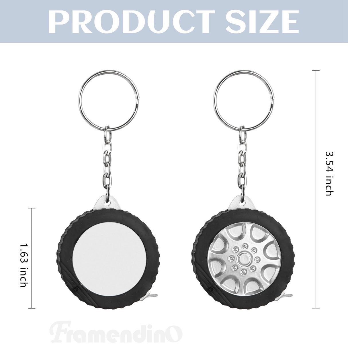 Framendino, 8 Pack Sublimation Measuring Tape Blanks Sewing Tape Measure 39.3 Inch Long for Office Framendino