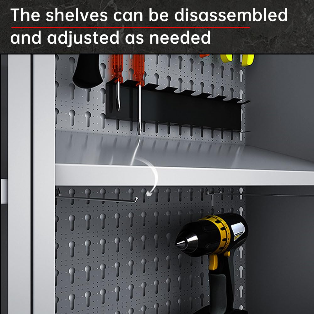 JZD Metal Wall Mounted Storage Tool Cabinet for Garage Basement JZD