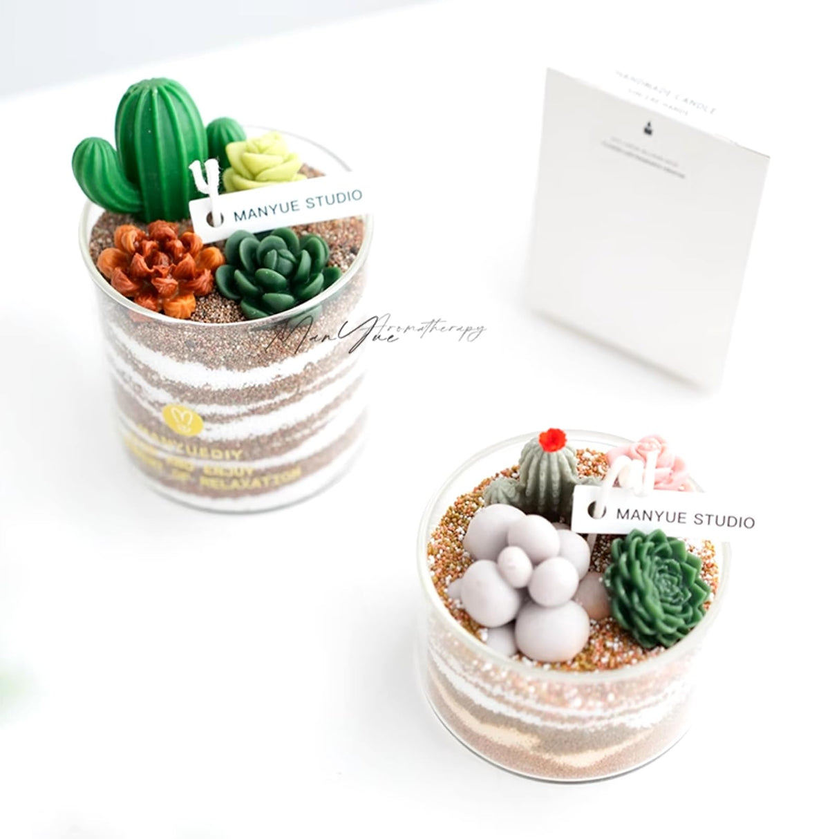 MGLIFEUL 10Pcs Succulent Cactus Plant Flower Silicone Resin Candle Soap Mold for Scented Candles Resin Soap Making Molds 3D Silicone Shapes Moldes De Silicona para Velas Artesanales De Silicona MGLIFEUL