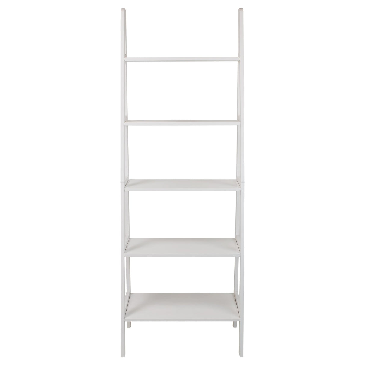 Casual Home 5-Shelf Ladder Bookcase, White Casual Home