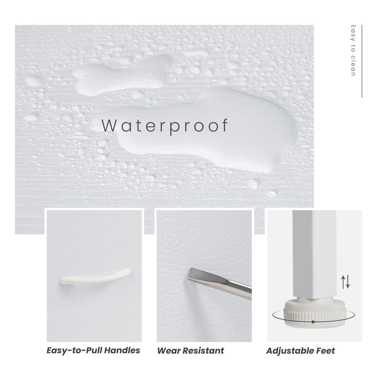 DUMOS Dresser for Bedroom, Storage Organizer with 9 Drawers, Chest of Drawers with Fabric Bins, Sturdy Metal Frame, Wood Tabletop for Guest Room, Closet, Entryway, Nursery DUMOS