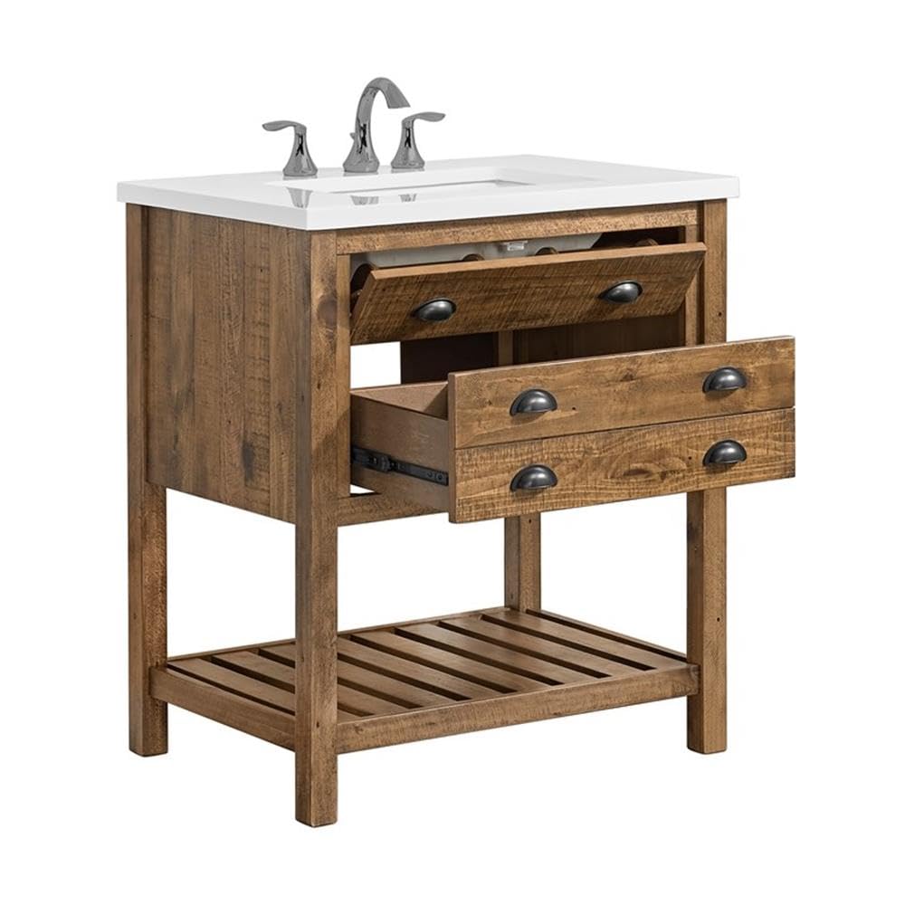 Martin Svensson Home Monterey 31" Wood Single Bathroom Vanity Natural Brown Martin Svensson Home