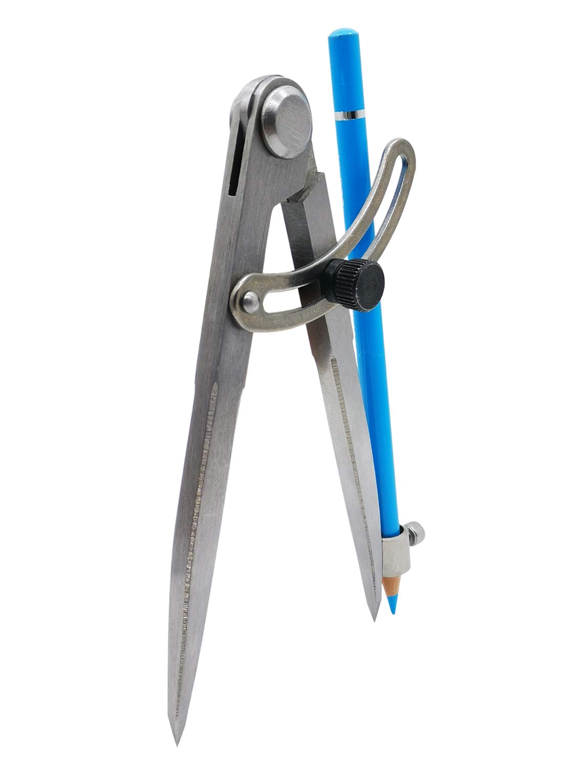 ZLKSKER 6/8/10 inch Professional Woodworking Compass with Pencil Holder & Lockable Wing, Geometry & Drafting Compass for Carpenter (6 inch) ZLKSKER