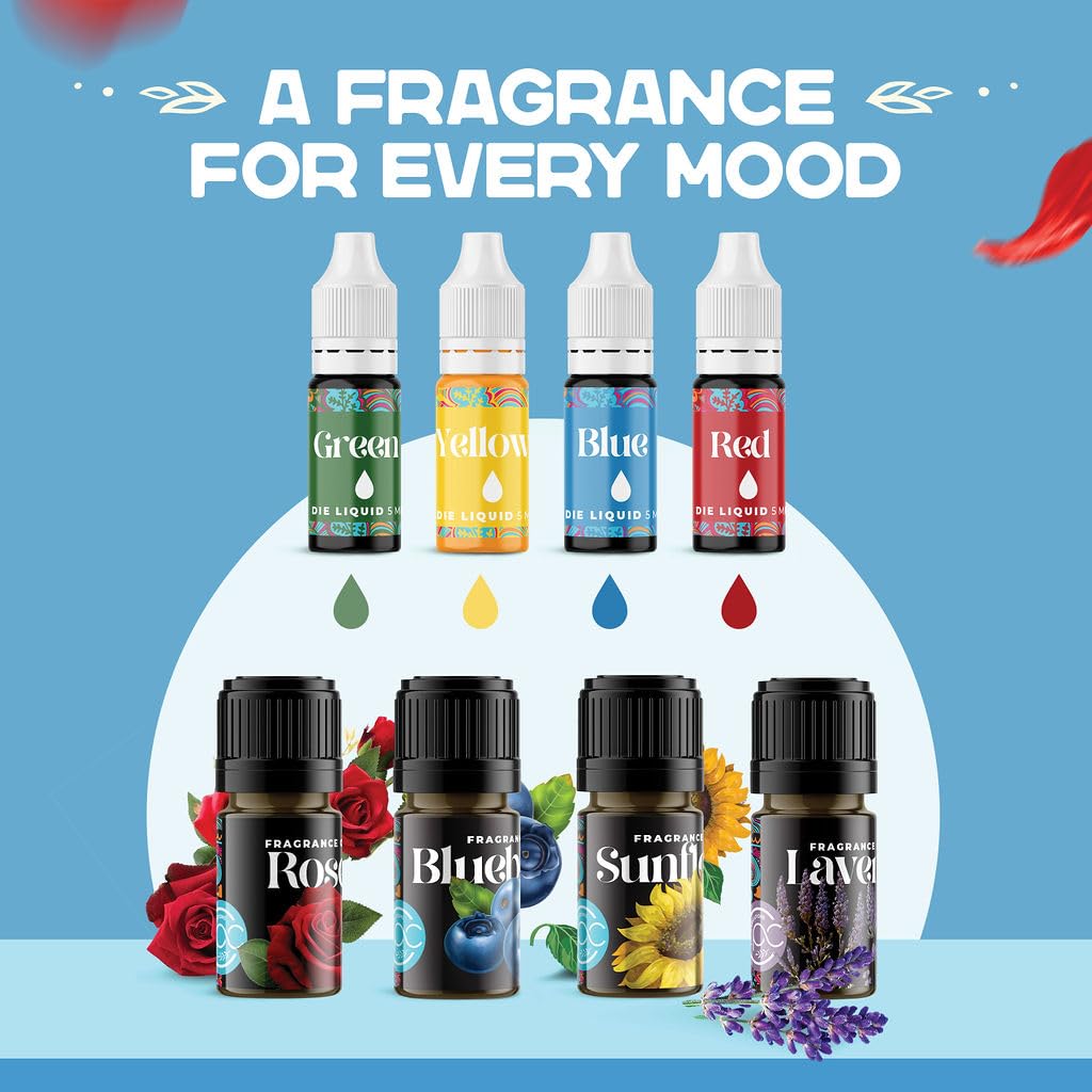 Soap Making Kit - Soap Making Supplies melt and Pour - DIY Set for Adults and Kids, Includes soap Base, Silicone molds, fragrances, Rose and Lavender Petals, by Prime Creations Prime Creations