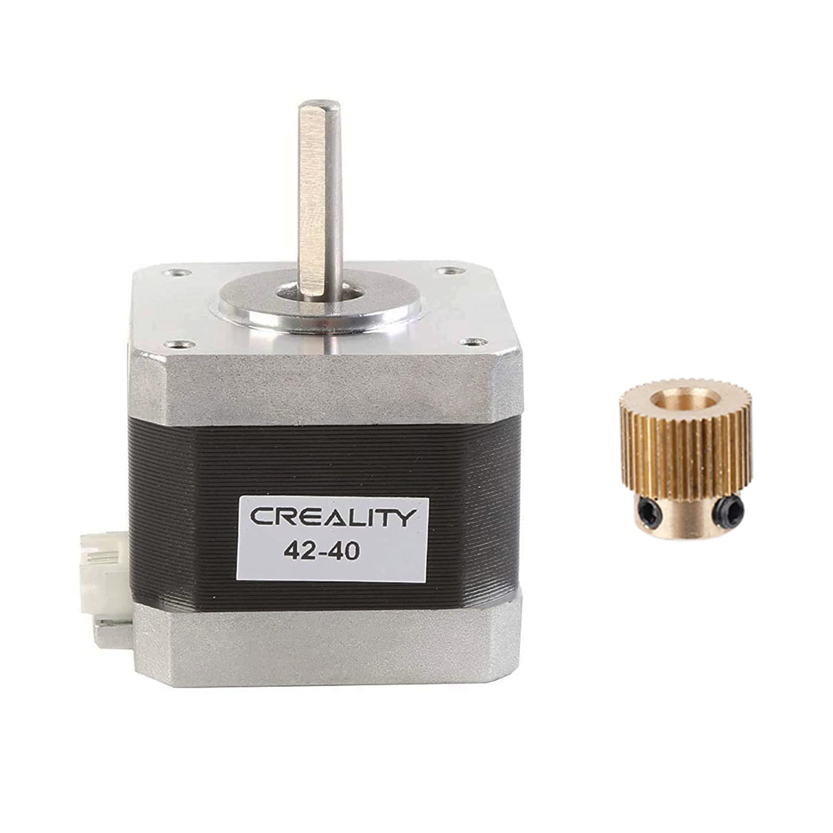 Creality Official 42-40 Stepper Motor with Extruder Gear, 2 Phase 1A 1.8 Degree 0.4 N.M for 3D Printer Extruder, Compatible with E-axis of Ender 3/Ender 3 V2/Ender 3 pro/Ender 5/CR-10 3D Printer Comgrow