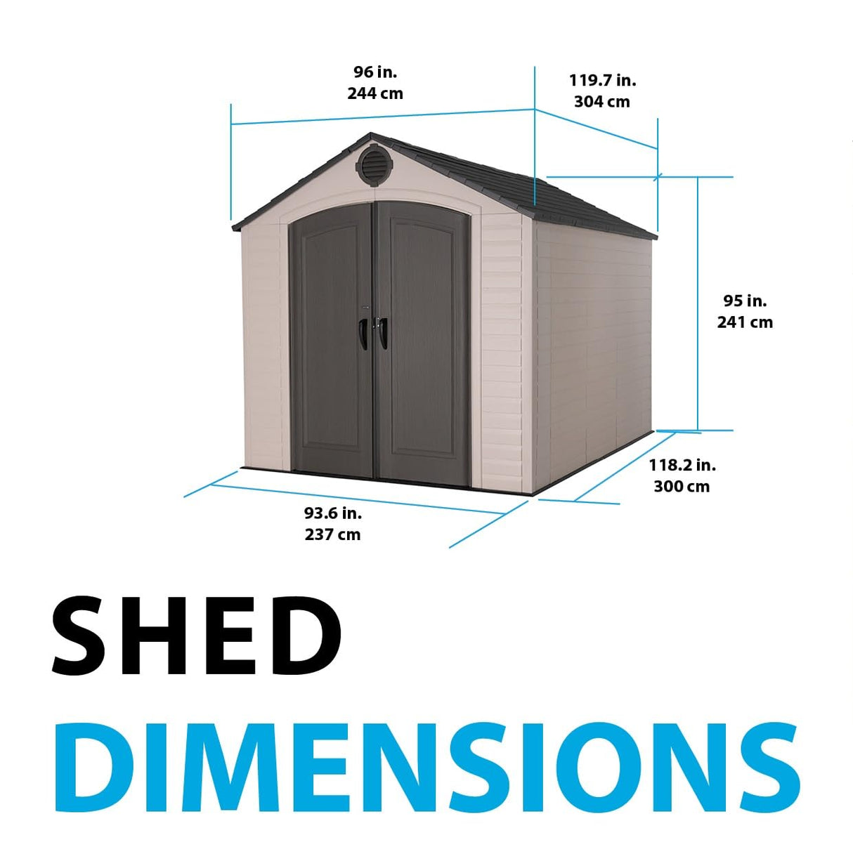 Lifetime Outdoor Storage Shed, 8 x 10 Feet Lifetime