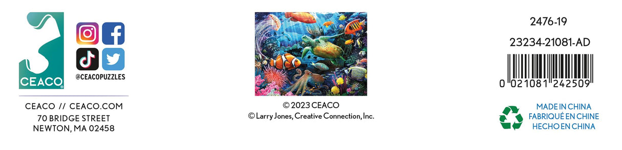 Ceaco - Foil Puzzle - Under The Ocean - 500 Piece Jigsaw Puzzle Ceaco