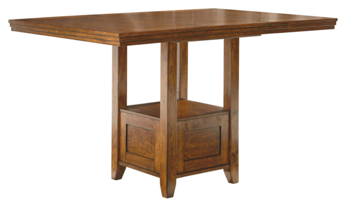 Signature Design by Ashley Ralene Traditional 36" Counter Height Dining Room Extension Table, Medium Brown Signature Design by Ashley