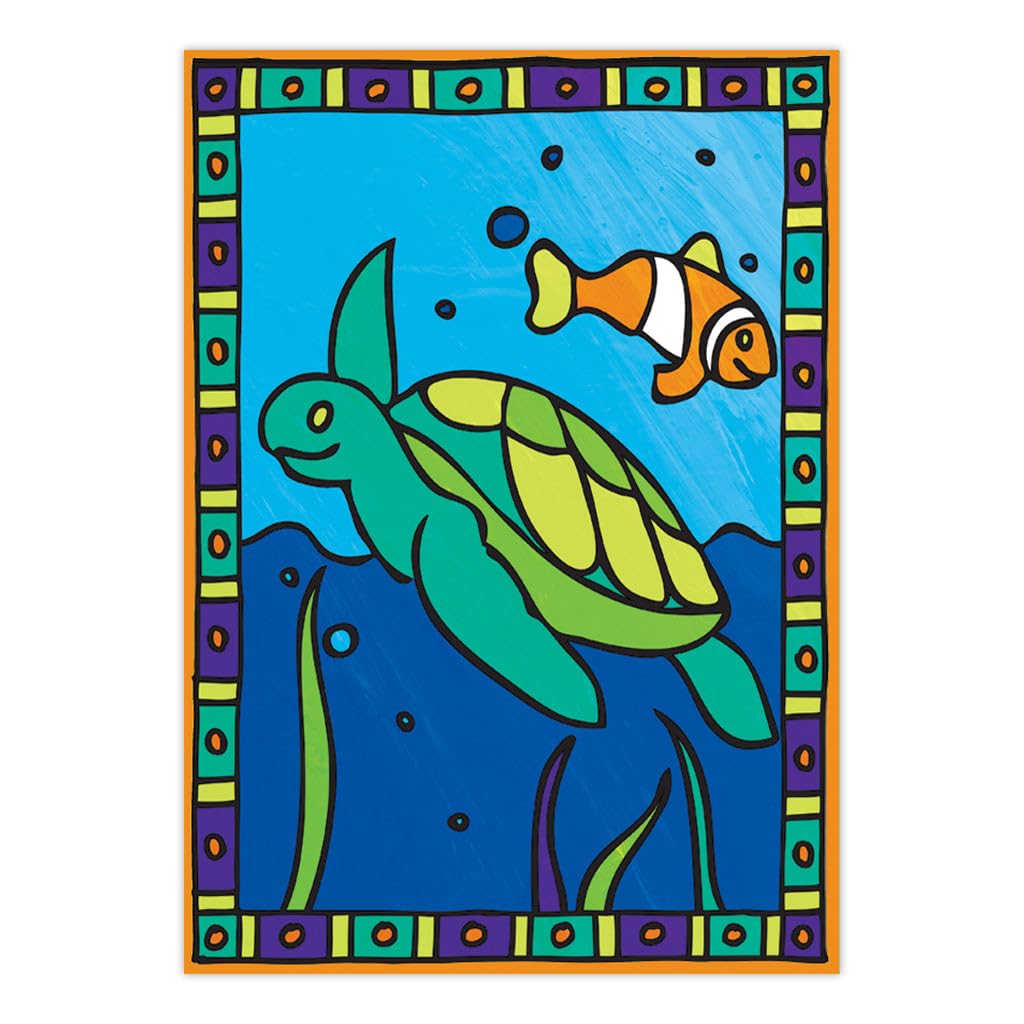 Royal Brush My First Paint By Number Kit 8.75 by 11.375-Inch-Sea Turtle and Fish, 2/projects(422094) Royal & Langnickel