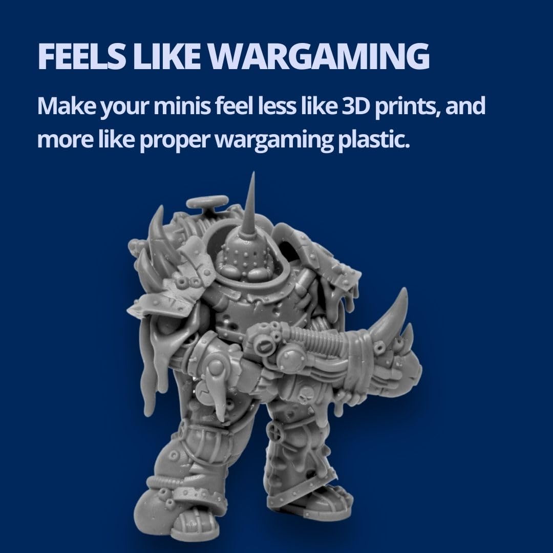 WARGAMER by FauxHammer | Durable Tabletop Miniature Resin | Wash with Water or IPA (1kg) Yes, That's 3D Printed
