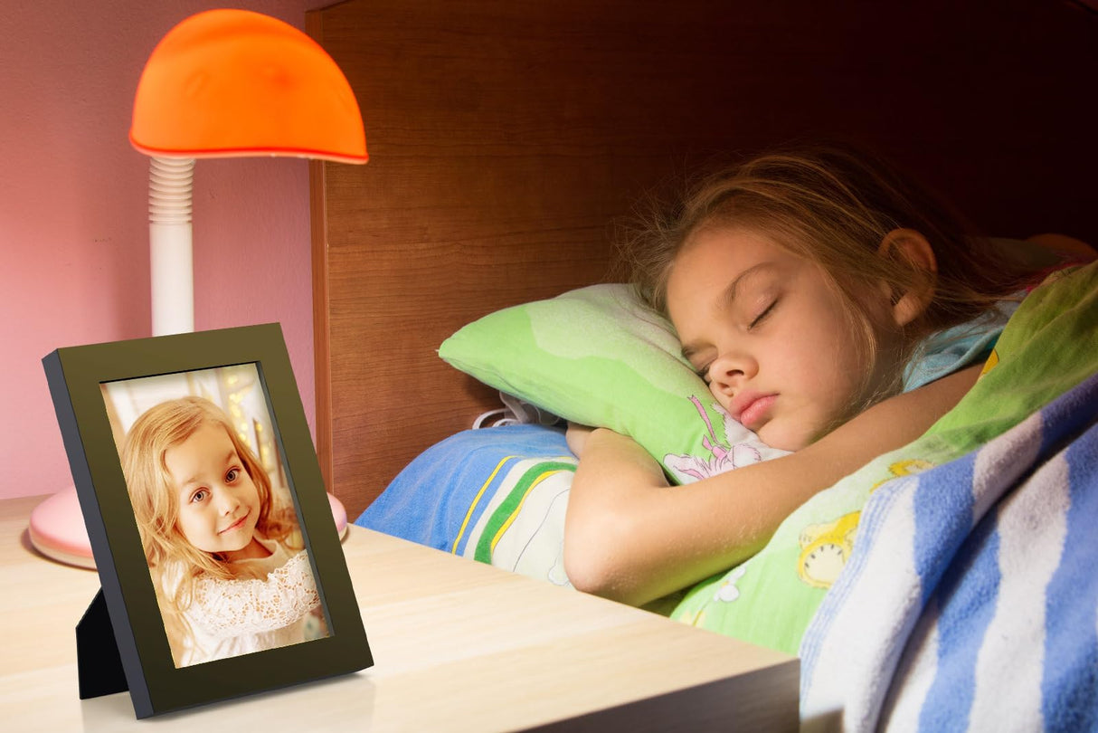 RPJC 5x7 inch Picture Frame Made of Solid Wood High Definition Glass for Table Top Display and Wall Mounting Photo Frame Brown RPJC