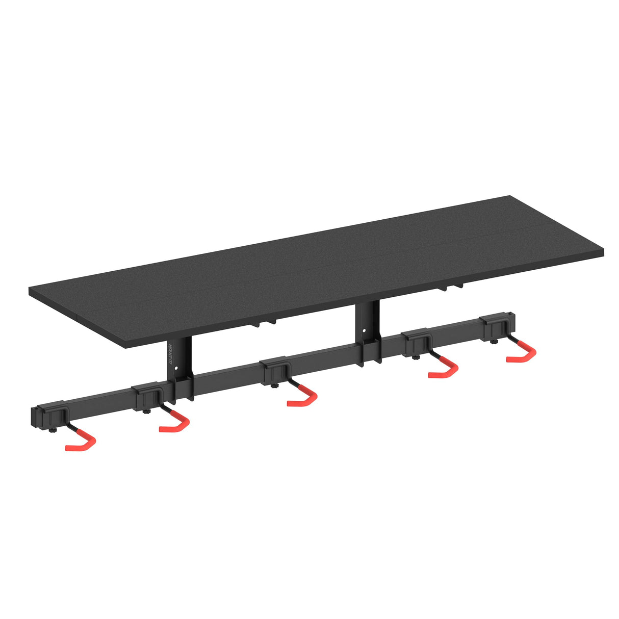 Mount-It! WheelsUp Bike Storage Rack with Shelf | Wall Mounted Garage Organizer Holds 5 Bikes | Adjustable Padded Hooks, Max Capacity 385 lbs | Space-Saving Solution Mount-It!