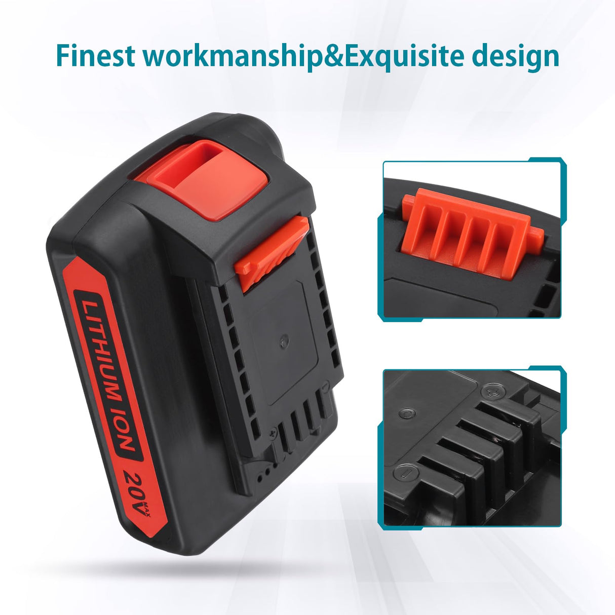 LBXR20 20V 3.0Ah Replacement for Black and Decker 20V Lithium Battery LB20 LBX20 LBXR20-OPE LBXR2020-OPE LB2X4020-OPE LBXR20B-2 LST220 LST300,with 16V/20V Multiple Volt Output Battery Charger ORHFS