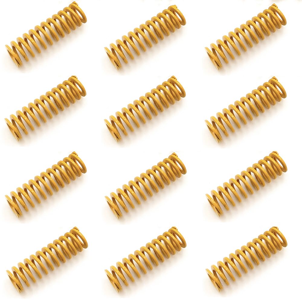 12Pcs Ender 3 v2 Springs, 3D Printer Springs 8mmx25mm Die Springs, 3D Printer Bed Leveling Springs Compatible for Ender 3 /Ender 3 Pro/Ender 3 S1 Pro/Ender 3 Max Neo/CR10 Series Heated Bed, TIEXYE