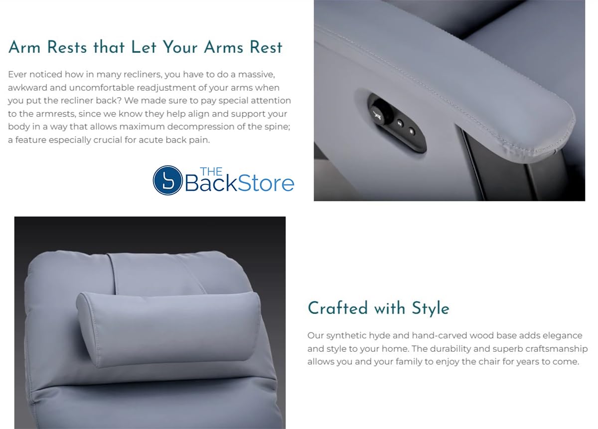 Svago Lite 2 SV210 Dual Power Infinite Position Zero Anti Gravity Recliner Chair with Heat and Air Massage - Black Svago