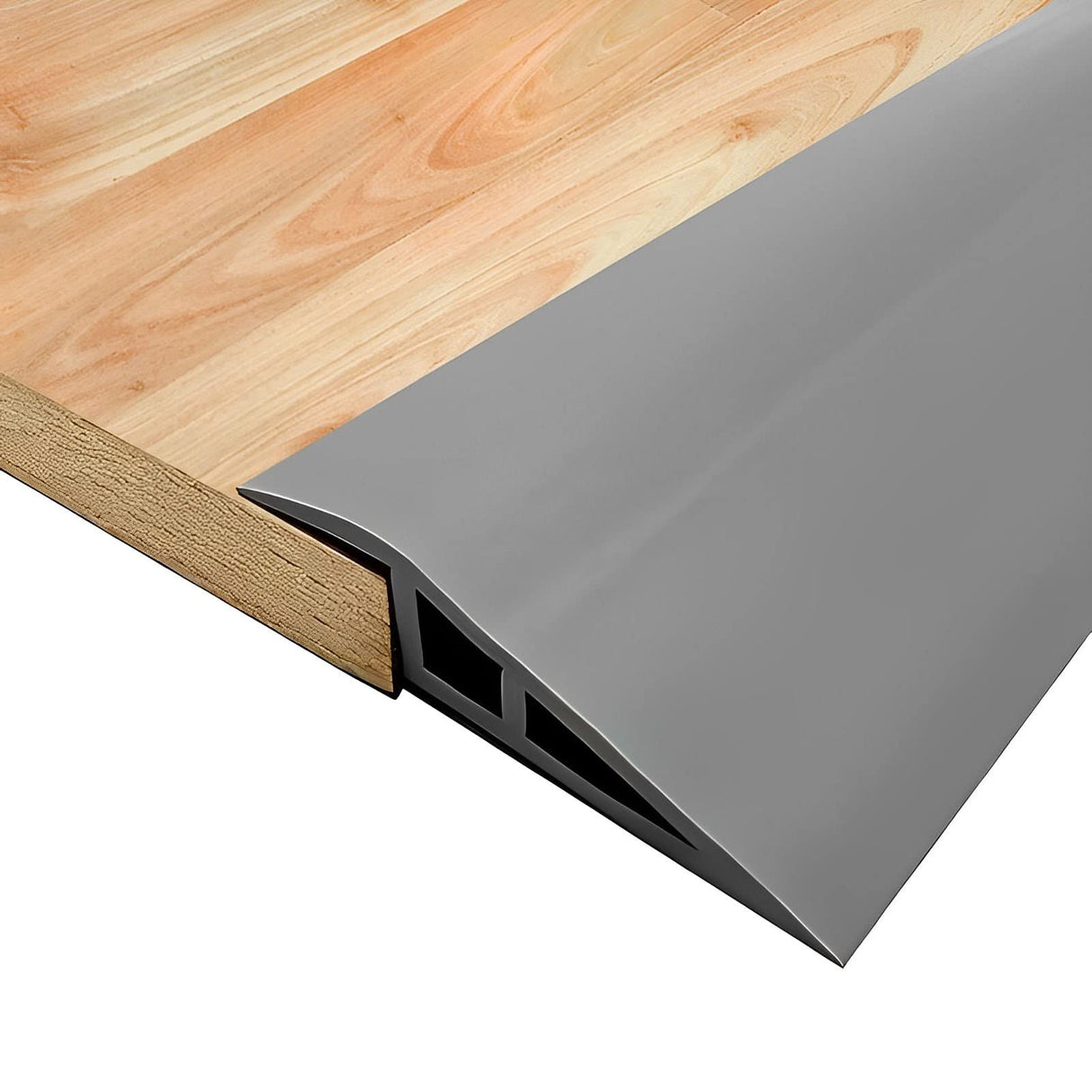 Vinyl-Door-Threshold-Ramp Door-Transition-Strip 36 inch, Threshold 1/2'' ~ 3/5'', Thresholds Ramps for Doorways, Wheelchair Ramp Edge-Reducer Threshold-Transition-Strip for Home/Door/Floor (Grey) EaseInstall