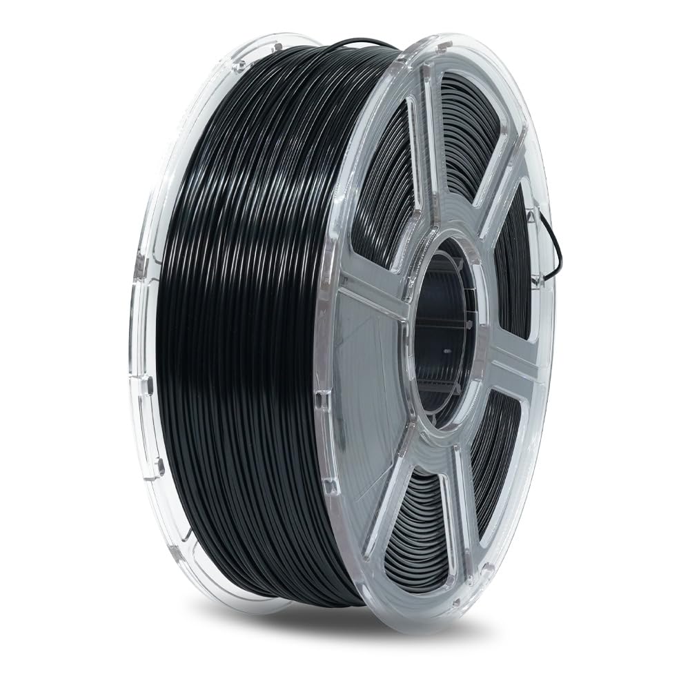 Polyfaire ASA Filament 1.75mm, Anti-UV ASA 3D Printer Filament, Dimensional Accuracy +/- 0.02mm, Heat & Weather Resistant ASA 3D Filament Perfect for Printing Outdoor Functional Parts (Black) Polyfaire