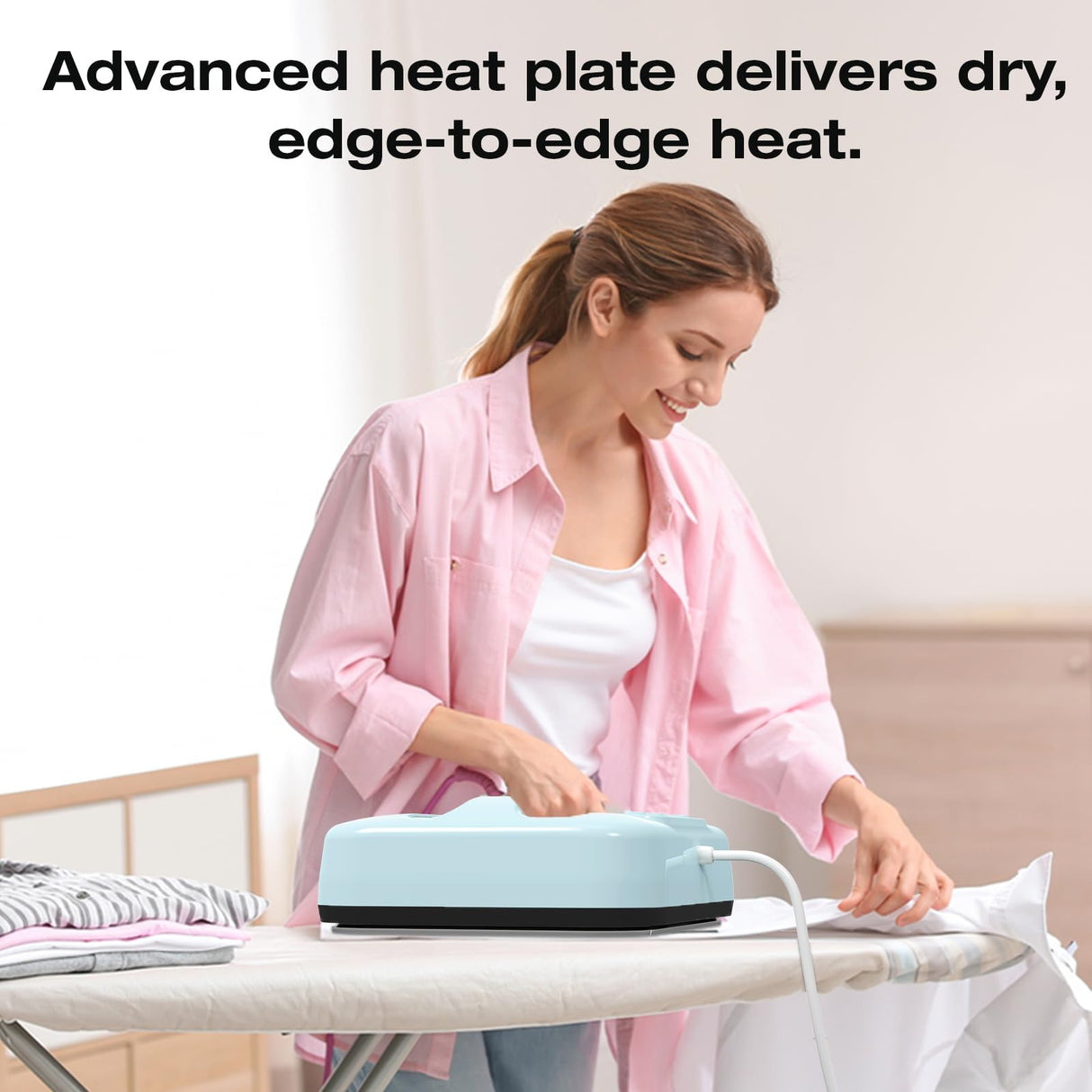 AST&T Heat Press 12"X10", Smart Heat Press Machine with Built-in Bluetooth for T-Shirts, Pillows, Tote Bags & More, Advanced Ceramic-Coated Heat Plate, Precise Temperature Control with APP (Blue) AST&T