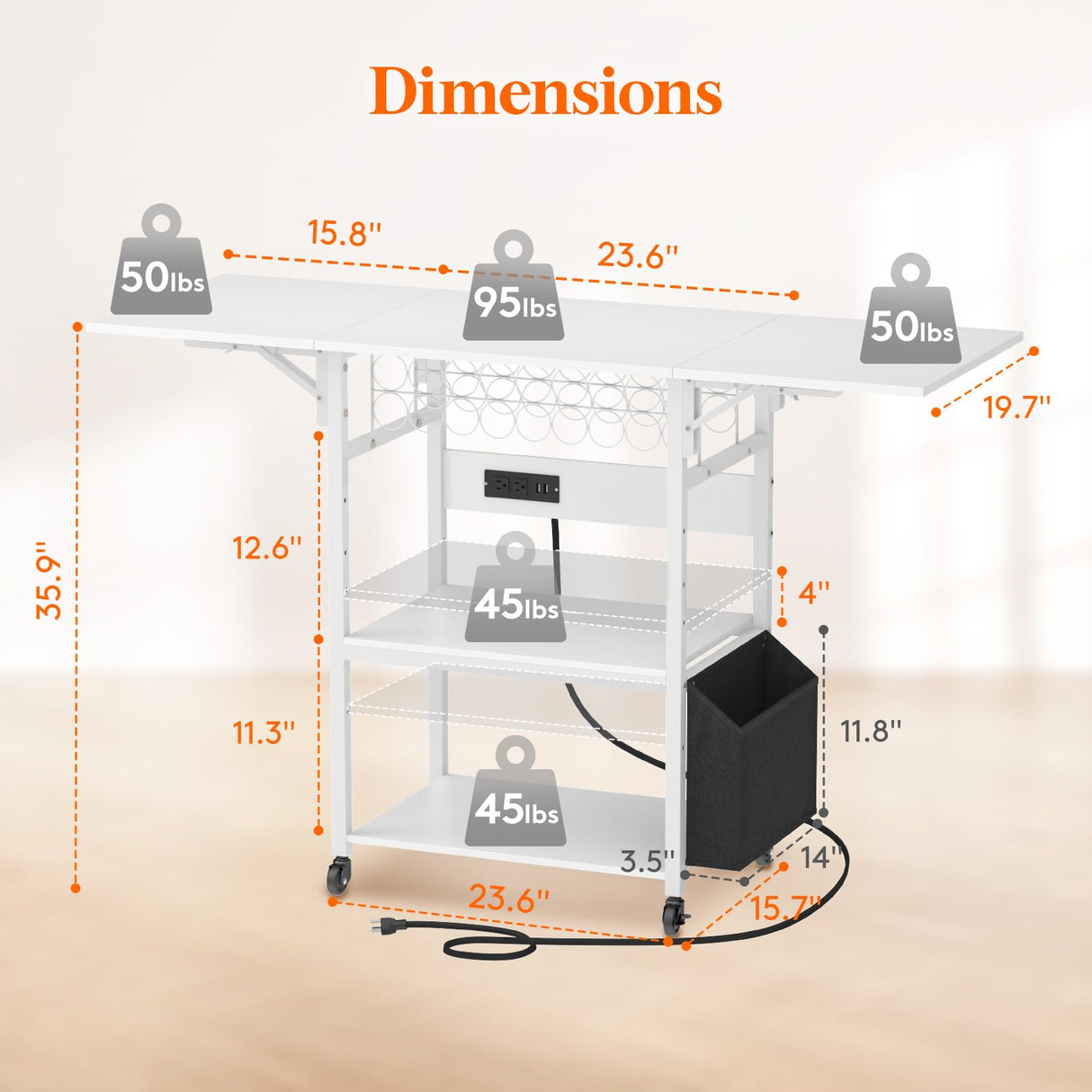 Lifewit 3 Tier Foldable Heat Press Table with Charging Station, Movable Heavy Duty Heat Transfer Machine Stand with Vinyl Roll Holder for T Shirt Printer Machine and Sublimation Printer Lifewit