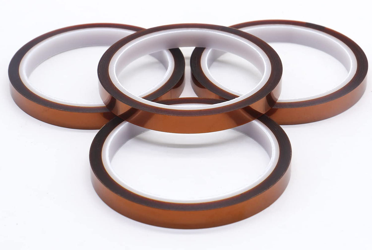 HZCOYIM 4 Rolls 10mm x 33m (108ft) Heat Resistant Transfer Tape for Sublimation, Perfect for Heat Press, 3D Printer, Soldering, and PCB Boards No Residue HZCOYIM