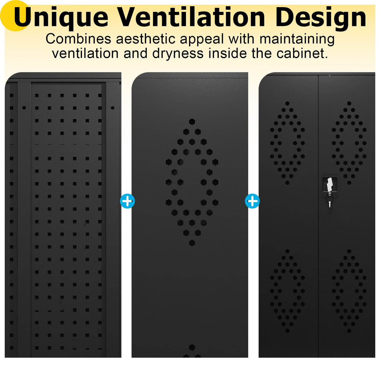 Eltean 15-18 Gun Safe for Rifles and Pistols,DIY-Friendly Gun Cabinet with Customizable Storage Space,DIY Rifle Safe with Distinctive Appearance and Ventilation for Shotgun. Eltean
