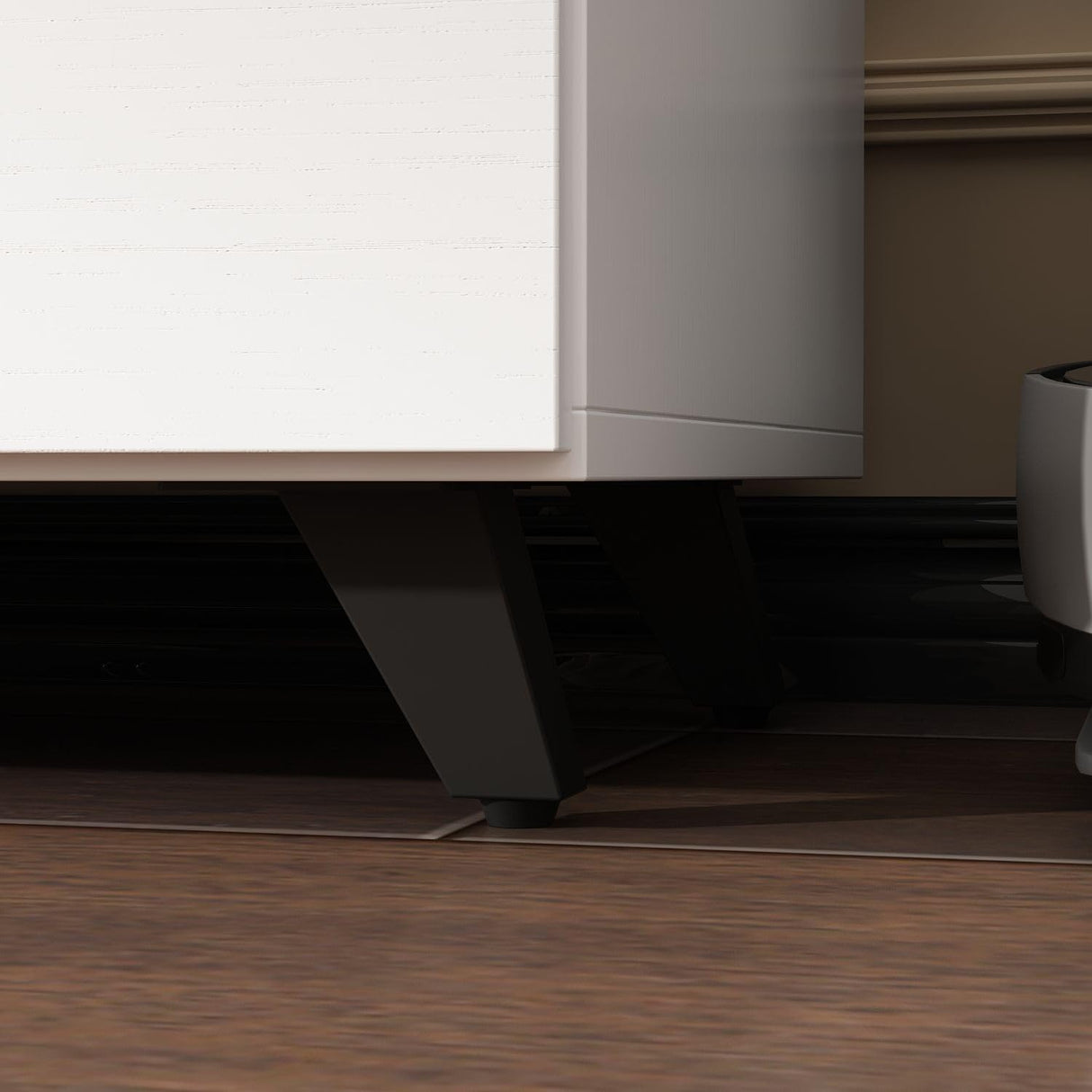 FAMAPY Modern TV Console Extendable Media Console, Adjustable Length, Contemporary Entertainment Center with Drawers and Legs, for Living Room White and Black (95”-133.9”W x 15.2”D x 13.1”H) FAMAPY